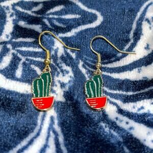 Authentic Handmade Navajo Indian Cactus Earrings